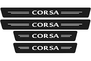 COJJ-Door Sill Protector for Op- el Corsa B C D E F 2021 2020 2019 2018 2017 2016-1993, 4Pcs Car Scuff Plate Door Sill Trim Welcome Pedal Car Accessories