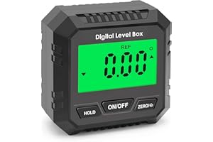 iFCOW Mirino angolare digitale, Mirino angolare elettronico Display LCD Indicatore angolare Inclinometro con retroilluminazione magnetica per falegnameria Automobile