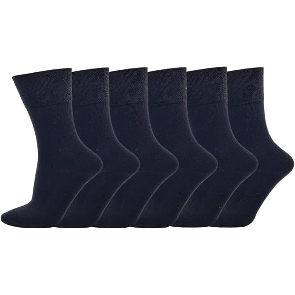 Chaussettes Diabétiques Femme - Lot De 6 Paires - Non Élastiques, Haut Large - Taille 35-42 - Imprimé Fleuri