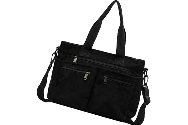 Toteväska i manchester, manchesterväska | Tygväska med fickor University Tote Bag med stor kapacitet - Resepaket, strukturera