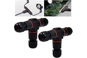 DTYGUIXE 2 Stück Kabelverbinder Wasserdicht T-Form Verteilerdose ip68 Klemmdose Abzweigdosen-Kabelverbinder M20T Verbindungsmuffe Kabel für Außengeräte, Untergrundbeleuchtung, Gartenbeleuchtung