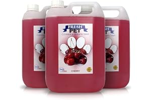 TRADE CHEMICALS FRESH PET CLEANER DISINFECTANT KENNEL/CATTERY PRE FILLED 5L x 3 (Cherry)