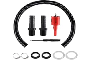 YUANBAOTT Regentonnen Verbindungsset, 1 Zoll Regentonnen Verbinder Set, 100cm Verbindungsschlauch, Regentonnenverbindung, Regentonnen Anschluss Set für Regenwasser Tonnen Wassertanks, mit Schlauchstutzen