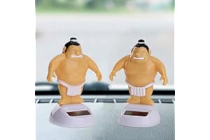Steellwingsf Funny Sumo Wrestler Solar Power Swinging Car Interior Dashboard Ornament Gift Novelty Desk Car Toy Ornament - 1#