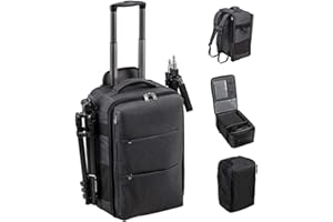 GODOX CB 17 Camera Backpack | Large Storage Bag, Padded Inserts 15" Laptop Compartment | Professional Waterproof with Rain Cover for DSLR Mirrorless Camera Lenses Flashes Drone Equipment