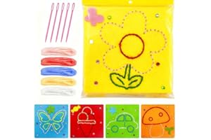 FARBEIR 5 Pcs Felt Sewing Craft Kit for Kids Fun Sewing DIY Craft Ornaments Kids Educational Sewing Craft Kits for Girls and Boys Beginner Children Random Style (Draw)