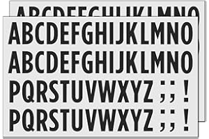 TOWNSTIX 30 Conjuntos - 25mm Pegatinas Letras Adhesivas, Vinilo Impermeable - Negro