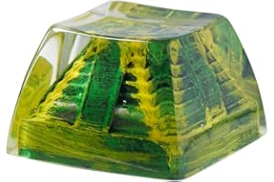 ‎SUMGSN Sumgsn Personalisierte grüne Tastenkappen Harz Tastenkappe SA Profil Shine Through Tastenkappe für mechanische Tastatur MX Schalter R4