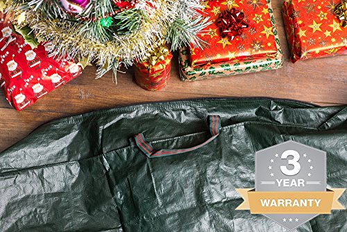 Aufbewahrungstasche für unechten Weihnachtsbaum – bestes Produkt auf Amazon – Grün – 100% Geld-zurück-Garantie – 3 Jahre Garantie - 3