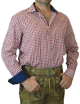 OS Trachten Slim Line Karo Hemd Dieter mit Kontrasten in 4 Farben