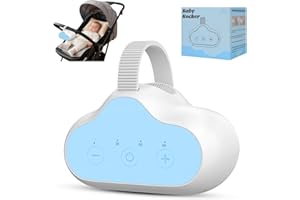 Kinderwagenschaukler, Einschlafhilfe Kinderwagen Schaukler, Ultraleise Schlafhilfe für Baby mit 30/60/90 Min Timer, 3 Einstellbare Schaukelintensitäten Kinderwagen Rüttler für Kinderwagen & Buggy