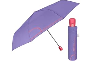 Parasol Składany Damski Wiatroodporny Przyciemniany - Parasolka Kobieca z Automatycznym Systemem Otwierania i Zamykania - Parasol Kieszonkowy Podróżny - Średnica 98 cm - Perletti