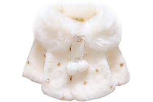 AnKoee Bébé Fille Manteau Fausse Fourrure Veste Chaud Blousons Filles Princesse Hiver Manteaux