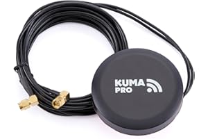 KUMA Antenne 4G Pro Extérieure Étanche Omnidirectionnelle MiMo – Antenne 4G LTE Haut Gain 3dBi avec 2 Connecteurs SMA Mâles pour Routeur Modem SIM, Caravane, Camping-Car, Maison, Bureau
