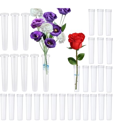 Prebarfun Blumenröhrchen 50 Stück - Aufhängbare Reagenzgläser Für Blumenarrangements