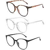 Teuena 3 Pairs Anti Blue Light Glasses, Blue Light Filter Glasses for | Gaming and Reading, UV400 Protection, Anti-Glare Lens