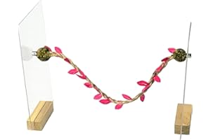 Opus Vita Jumping Spider - Rope bridges with Twine - Spider Enclosure Decor - Professionally made to cleverly attach to your Insect Enclosure Natural Twine/Dark Pink Single