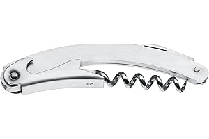 WMF Clever&More - Sacacorchos 3 en 1, Abridor de Vino de Acero Inoxidable Cromargan para Sumiller y Camareros, Abridor de Botellas con Cortador de Hoja, Apto para Todo Tipo de Botellas y Corchos