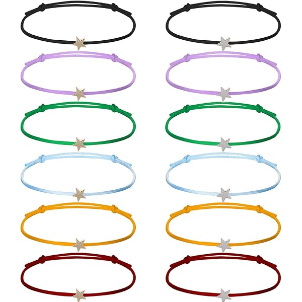 Abeillo Lot de 10 bracelets d'amitié en forme de cœur réglables - Idéaux pour les cadeaux - Convient pour femmes et filles, 16-25 cm ou 6.3-9.84 po, Nylon