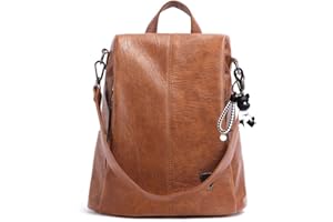 BUKESIYI Donna Borsa Zaino Elegante Zainetto Borse a Tracolla Zaini Antifurto Zainetti 2023 PU Pelle CCIT78134 Marrone