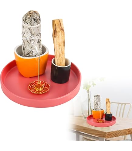 Mini Bruciatore Palo Santo In Ceramica Con Camino – Porta Incenso Per Bastoncini, Salvia E Candele, Ideale Per Meditazione E Yoga