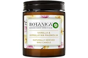 Botanica by Air Wick Air Freshener Naturally Derived Wax Candle Vanilla and Himalayan Magnolia 205 g