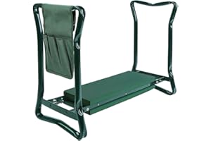 Linxor - Tabouret de Jardinage Pliable avec Rangement - Vert