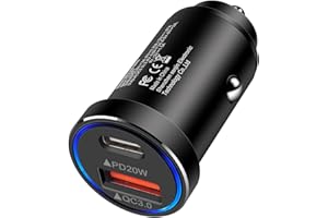 AILKIN Auto Ladegerät USB C, 38W PD & QC 3.0 Schnell USB Zigarettenanzünder Adapter, Zigarettenanzünder USB Ladegerät für iPhone 15/14/13/12, Samsung Galaxy S24/S23/S22/S21/S20/A13/A14/A15/A54/A53/Z Flip 4