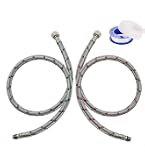 2 Flexschläuche Für Armatur – 50 Cm, G3/8 X M10, Edelstahl Geflochten, Für Küche & Bad