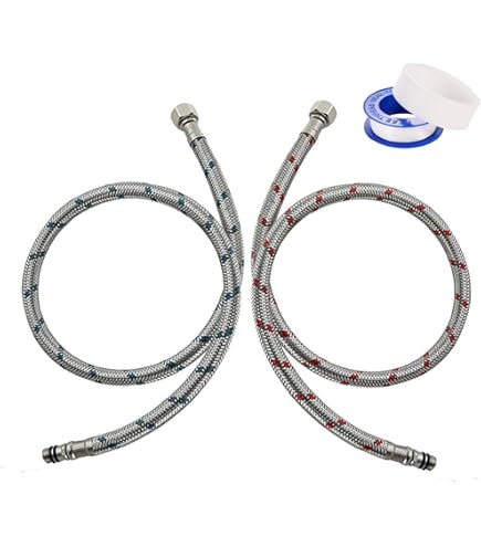 2 Pièces Raccordement De Flexible Robinet G3/8 X M10, Tuyau Flexible