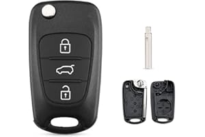 AULESSE 3 Botones Carcasas para Llave de Coche para Hyundai i20 i30 i35 iX20 iX35 Kia Ceed Soul Sportage Venga Repuesto para Mando a Distancia de Carcasa de Repuesto