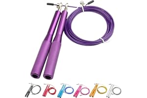 PAULAND CO Comba Crossfit Profesional de Aluminio, Combas Fitness con Rodamientos y Mango Antideslizante, Jump Rope, Cuerda de Saltar Boxeo. Para Mujer y Hombre