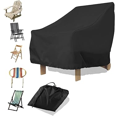 Newbob Afdekking voor tuinstoelen, beschermhoes, stapelstoelen, weerbestendig, 420D Oxford