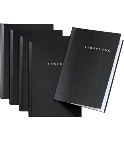 Cartella Per Curriculum Manila 3 Parti - Nero, Tessuto Lino, 400 Gr - Foto 12