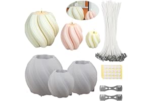 HuaMuDM Juego de velas con forma de burbuja, molde de silicona, 3 piezas, molde de fundición, juego de fabricación de velas, molde de silicona para hacer velas, moldes para fundir como decoración del