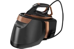 ‎GRUNDIG GRUNDIG SIS 9180 Dampfbügelstation, 3.000 W, SteamSense Bewegungssensor, 8 Bar Dampfdruck, 1,8 Liter, Smart Mode, keramikbeschichtete ActiGlide Sohle, Drip Stop; Schwarz/Braun