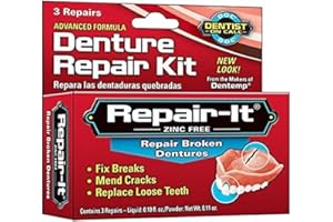 Dentemp Denture Repair Kit – Professional 3‑Repair Capacity, Fast Set Resin, For Temporary Emergency Denture Fixes, Easy At‑Home Use – Reliable, Safe| SterlingSquare