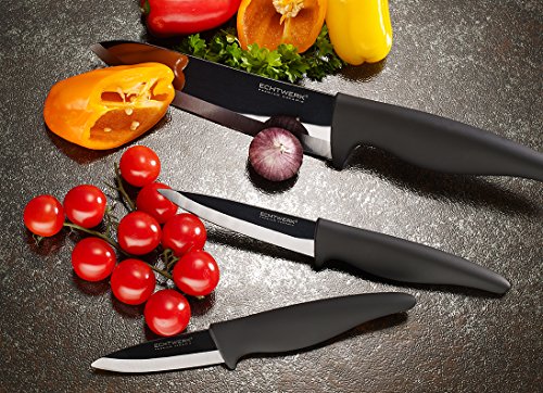 ECHTWERK EW-KM-0150 Keramikmesser Set 3tlg Black Mirror Messer - 2