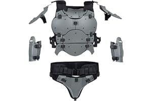 Zhongren Taktische Airsoft Rüstung Weste Set Militär Taktische Weste Einstellbare Taktische Molle Brustschutz für Paintball Kampfausrüstung CS Modular Cosplay Feldtraining