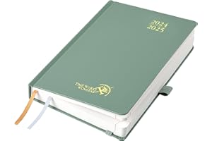 ‎POPRUN POPRUN Kalender 2024 2025 Tagesplaner 21,5 x 14,5 cm, Tageskalender A5 1 Tag 1 Seite (Montag - Sonntag), Terminplaner (Aug.2024-Jul.2025) mit Hardcover, Stiftschlaufe - Mitternachtsgrün