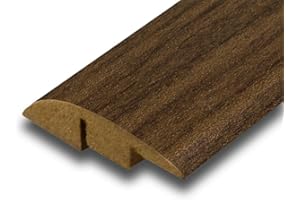 Universal Moudlings Laminate & Wood Flooring Ramp Reducer MDF Threshold Strip Edge Profile Door Strip Trim (Walnut)