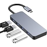 USB C Hub, USB C Adapter with 4 USB 3.0 Ports, High Speed Aluminum Data Hub Compatible with MacBook Pro, USB Type C Devices