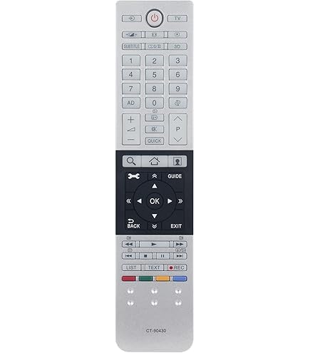 ALLIMITY CT-8053 Télécommande Remplacer pour Toshiba TV CT8053 RC48121 43U5663DG 49U5663DG 49U6663DG 49U6763DG 55U6663DG 55U8663DG 55U7763DA 65U6663DG 65U6763DG 65U8663DG 48U7653DB