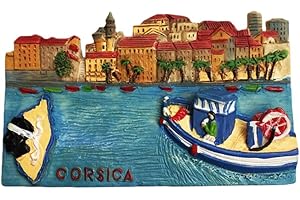 Wedare Magnet Souvenir 3D Corse France Réfrigérateur Aimant Réfrigérateur Touriste Souvenirs À La Main Résine Artisanat Magnétique Autocollants Maison Cuisine Décoration Voyage Cadeau