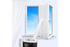 Aozzy Isolant Climatisation Fenêtres et Sèche-Linge - Fonctionne avec Toutes Les Unités De Climatisation Mobiles, Installation Facile(400cm)