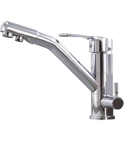 Rubinetto A 3 Vie Cromato Per Depuratori E Osmosi Inversa - Eroga Acqua Calda/Fredda E Filtrata - 3