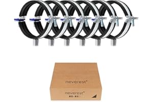 neverest RS 80mm - Fascetta stringitubo con Guarnizione in Gomma e Filettatura M8/M10 6 Pezzi