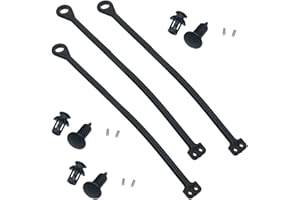 GUTERTOP 3 Stück Schwarzes Tankdeckel Halteband, Universal Auto Tankdeckel Gummiband for Audi A4 B6 Tuning mit 3 Unterschnappern