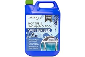 Jarder Swimming Pool and Hot Tub Algaecide Winteriser 5L - Protects Hot Tubs and Pools in Winter - Algae Remover and Prevents Algae Regrowth