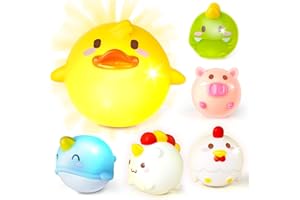 KEARLGMBH Juguetes de Bañera para Niños de 1-6 Años, Juego de 6 Juguetes Playa Juguetes de Ducha Juguetes de Agua para Niños Bebé, Juguetes de Exterior para Niños,Set de Regalo de Juguetes,Juegos Piscina Niños